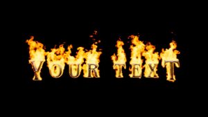 fire text in cinema 4d