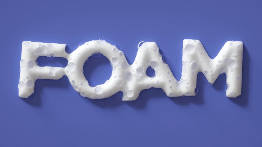 foam text