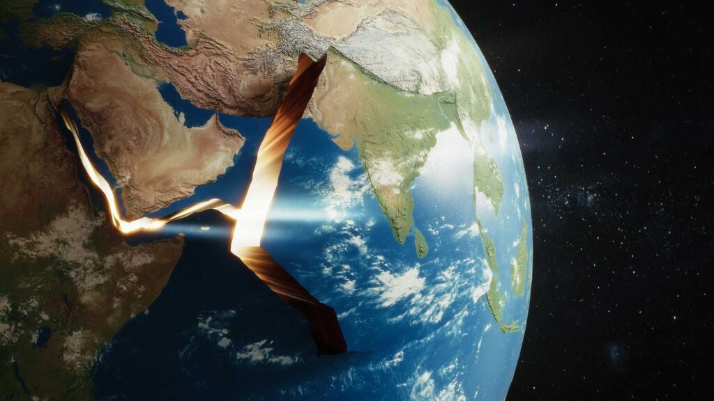 globe with moving tectonic plates in cinema 4d